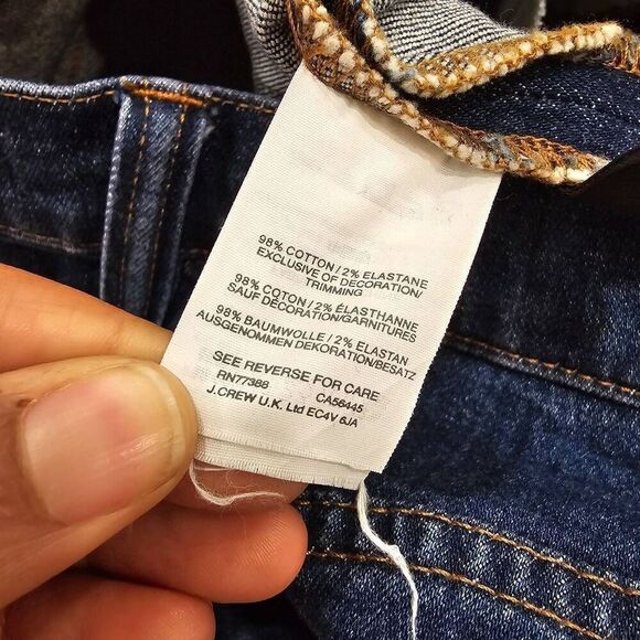 Madewell Stretch Denim Straight Mini Skirt Step-Hem Womens Size 24 Blue - Picture 6 of 7